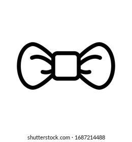 bow vector thin line icon 