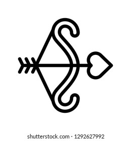 Bow vector, Valentine and love related line style icon