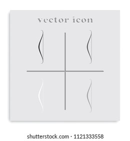 Bow weapon flat black and white vector icon.