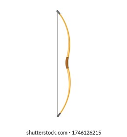 Bow of weapon vector icon.Cartoon vector icon isolated on white background bow of weapon.