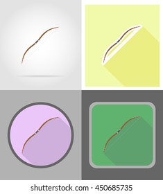 bow wild west flat icons vector illustration isolated on background