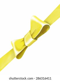 bow yellow vector