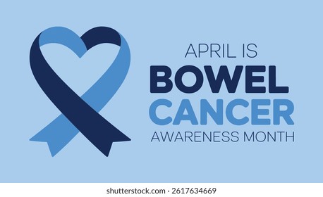 Bowel Cancer Awareness Month in April. Vector illustration suitable for holiday themes, posters, cards, and background designs focused on cancer awareness and health education.