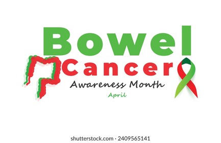 Bowel Cancer Awareness Month. background, banner, card, poster, template. Vector illustration. 
