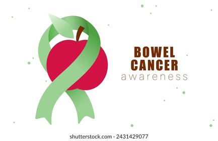 Bowel Cancer Awareness Month background, banner, card, poster, template. Vector illustration