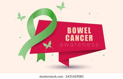 Bowel Cancer Awareness Month background, banner, card, poster, template. Vector illustration