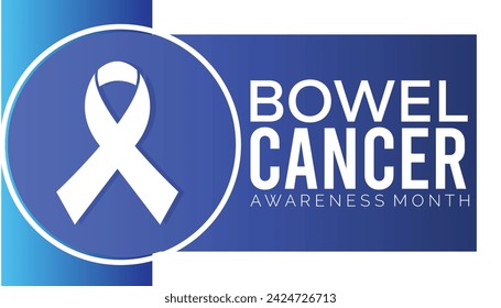 Bowel Cancer Awareness Month observed every year in April. Holiday, poster, card and background vector illustration design.