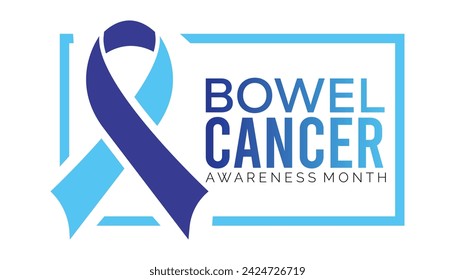 Bowel Cancer Awareness Month observed every year in April. Holiday, poster, card and background vector illustration design.