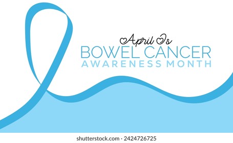 Bowel Cancer Awareness Month observed every year in April. Holiday, poster, card and background vector illustration design.