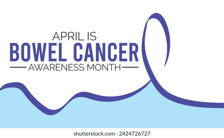 Bowel Cancer Awareness Month observed every year in April. Holiday, poster, card and background vector illustration design.