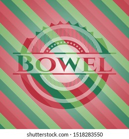 Bowel christmas colors emblem. Vector Illustration. Detailed.