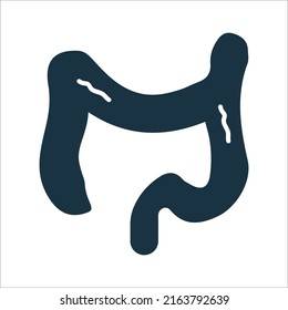 Bowel, colon, proctology icon. Simple editable vector design isolated on a white background.