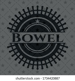 Bowel dark badge. Vector Illustration. Detailed. 