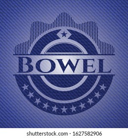 Bowel with denim texture. Vector Illustration. Detailed.