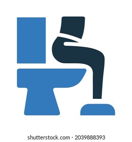 Bowel, diarrhea, irritable icon. Simple editable vector design isolated on a white background.