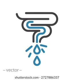 Symbol für Darmerkrankungen, lineare Darstellung von Durchfall