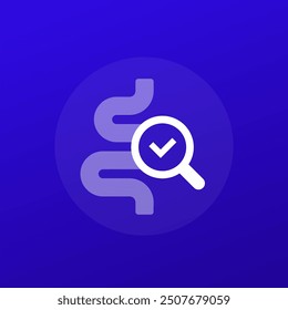 bowel exam icon, transparent design