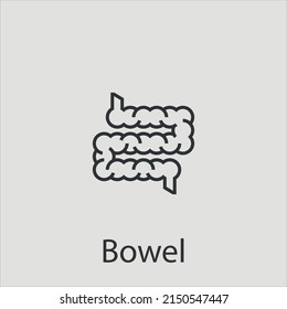 bowel  icon vector icon.Editable stroke.linear style sign for use web design and mobile apps,logo.Symbol illustration.Pixel vector graphics - Vector