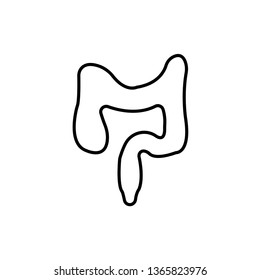 bowels icon. Vector illustration. Organ icon vector