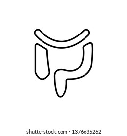 bowels icon. Vector illustration. Organ icon vector