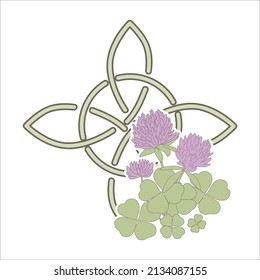 Bowen  knot and  shamrock flower