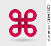 Bowen red knot and Infinite loop sign. Vector illustration