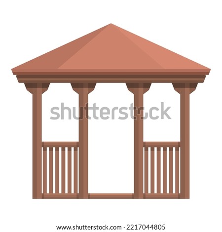 Bower pergola icon cartoon vector. Wedding house. Park architecture