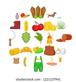 Bowery icons set. Cartoon set of 25 bowery vector icons for web isolated on white background Bowery icons set. Cartoon set of 25 bowery vector icons for web isolated on white background