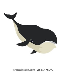 Bowhead whale icon clipart avatar logotype concepte isolated illustration