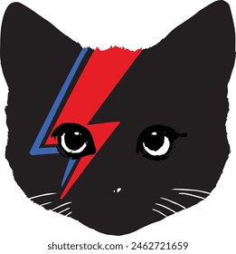 Bowie Cat Feline Black Evil