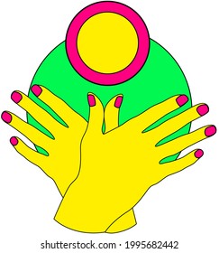 Bowie hands in the shape of a flying bird