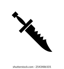 Bowie Knife icon. Simple vector sign.