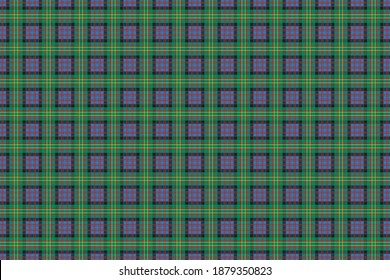 Bowie Tartan. Seamless rectangle pattern for fabric, kilts, skirts, plaids