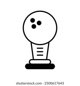 bowing award icon with white background vector stock illustration