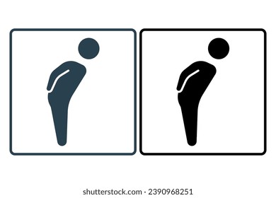icono de inclinación. icono relacionado con los valores centrales. estilo de icono sólido. diseño de vector simple editable