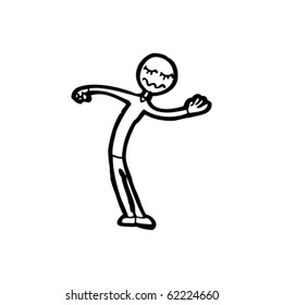 bowing stick man cartoon