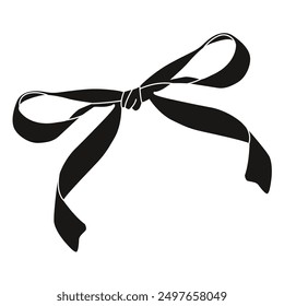 Bowknot for decoration.Isolated on a white background. Black and white bowknot. Trendy hair braiding ribbon. Wedding celebration and birthday party decorations. Girls accessories. Decorative elements.