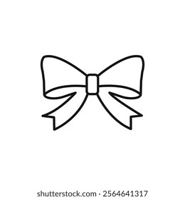 Bowknot icon Simple thin line flat symbol