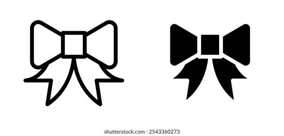 Bowknot icon symbol collection on white background.