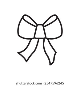 Bowknot icon Vector flat thin line illustration