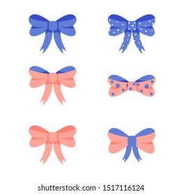 bowknot illustration vector isolated on white background