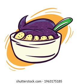 Bowl Acai Clipart Illustration Vector