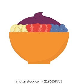 A Bowl Of Acai Icon Design Vector Flat Modern Isolated Illustration