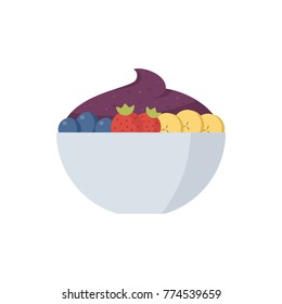 A Bowl Of Acai Illustration Vector