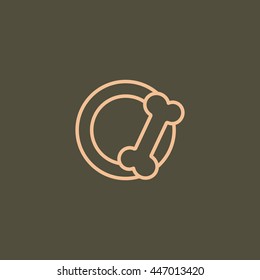 Bowl for animal icon.