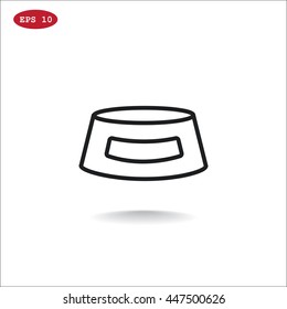 Bowl for animal icon Flat .