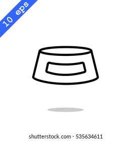 Bowl for animal icon Flat .