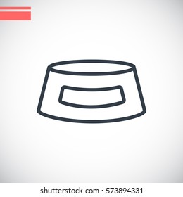 Bowl for animal icon Flat .