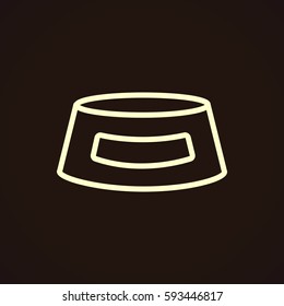 Bowl for animal icon Flat .