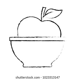 bowl with apple icon